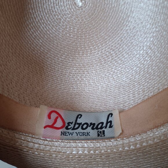 Vintage straw Deborah New York straw hat w bow main image 4
